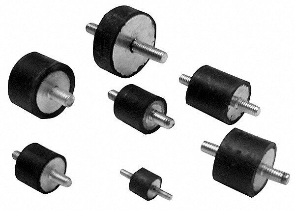 Vibration Isolators; Thread Size: 3/8-16 ; Diameter (mm): 2.0 ; Diameter (Decimal Inch): 2.0000 ; Height (mm): 1-3/8 ; Height (Inch): 1-3/8 ; Overall Diameter: 2.0