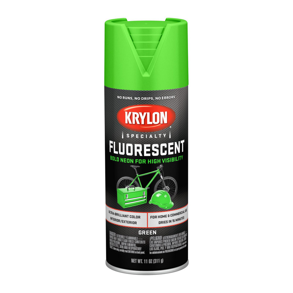 Krylon - Fluorescent Paint, Green, 11 oz | MSC Direct