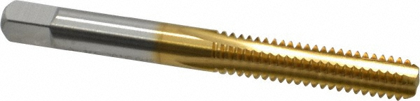 1/4-20 Bottoming RH 3B H3 TiN High Speed Steel 4-Flute Straight Flute Hand Tap
