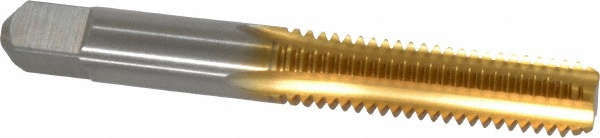 3/8-16 Bottoming RH 3B H3 TiN High Speed Steel 4-Flute Straight Flute Hand Tap