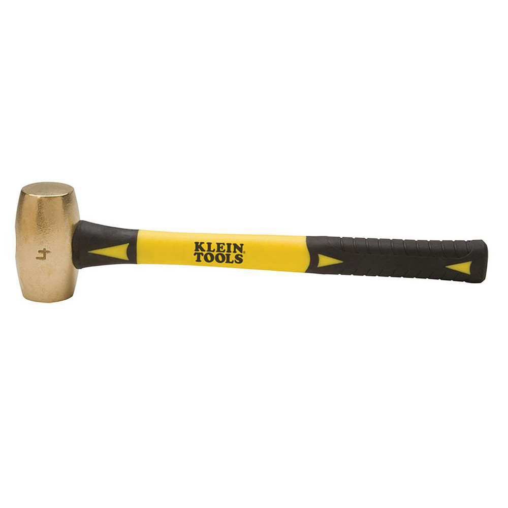 Klein Tools Dead Blow Hammers; Head Weight (Lb) 4; Head Material Brass; Face Diameter