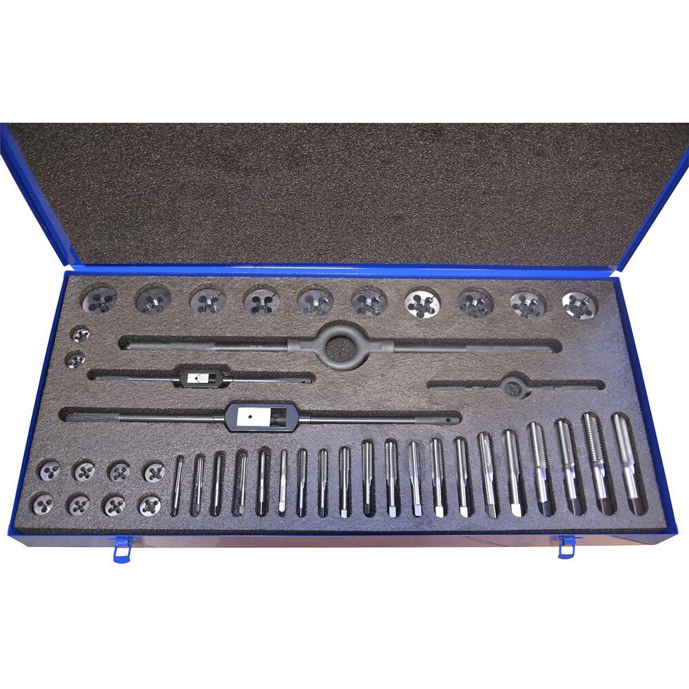 Tap & Die Set: 1/4-20 to 1-12 Taps, 1/4-20 to 1-12 Dies
