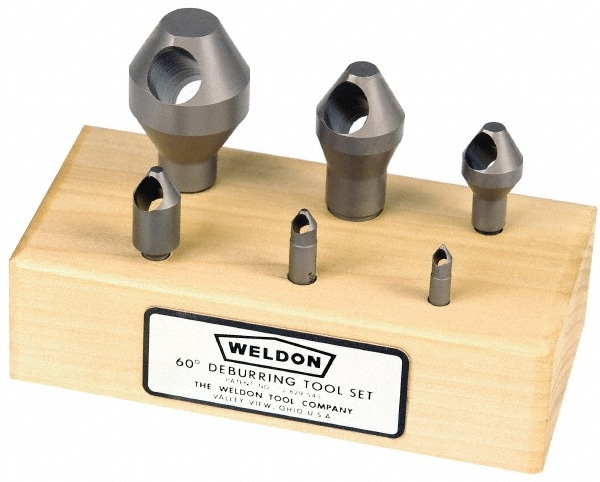 Countersink Set: 6 Pc, 7/16 to 1-1/8" Head Dia, 60 ° Included Angle