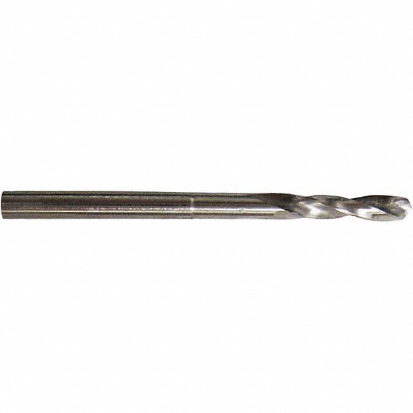 Guhring Micro Drill Bit: 0.0748" Dia, 118 ° Point, Cobalt - Bright/Uncoated, Right Hand Cut, Spiral Flute, Straight-Cylindrical Shank, Series 301
