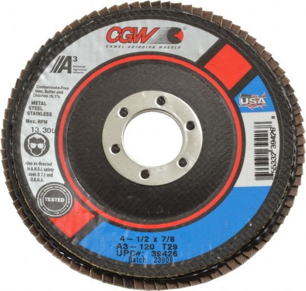 100 ~ ALUMINUM OXIDE 80-GRIT 4-1//2/" SANDING GRINDING WHEEL FLAP DISC 7//8/" ARBOR