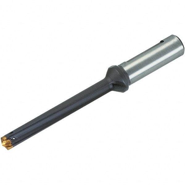 Iscar 3200968 Replaceable Tip Drill: 7.5 to 7.9 mm Drill Dia, 26 mm Max Depth, 8 mm Weldon Flat Shank Image