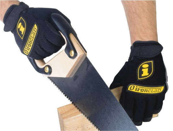 General Purpose Work Gloves: Small, Clarino, Spandex, Terry, DuraClad & Synthetic Leather