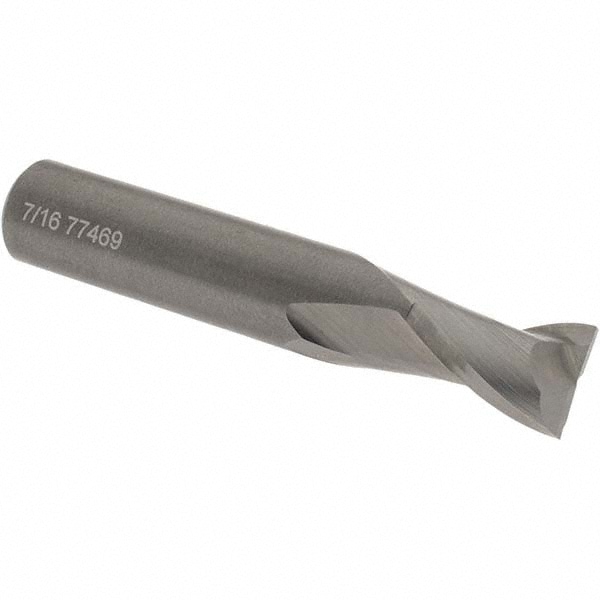 OSG 412-4375 Square End Mill: 7/16 Dia, 5/8 LOC, 7/16 Shank Dia, 2-1/2 OAL, 2 Flutes, Solid Carbide Image