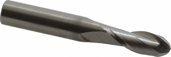 OSG 402-3438-BN Ball End Mill: 0.3438" Dia, 0.875" LOC, 2 Flute, Solid Carbide Image