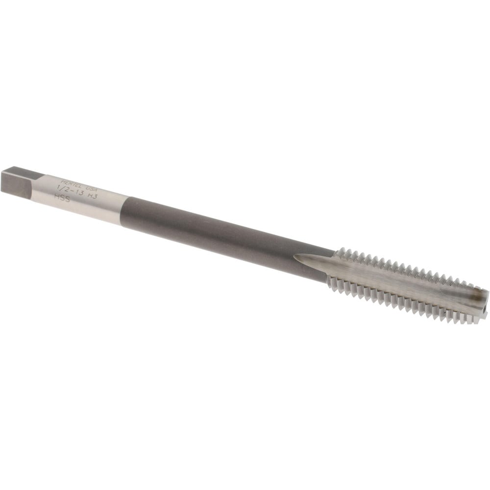 Extension Tap: 1/2-13, 3 Flutes, H3, Bright/Uncoated, High Speed Steel, Spiral Point