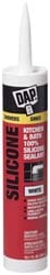 Joint Sealant: 10.1 oz Tube, White, RTV Silicone