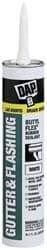 Caulk: 10.1 oz Cartridge, White, Butyl Rubber