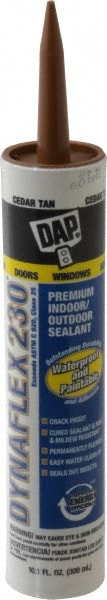 Caulk: 10.1 oz Cartridge, Tan, Acrylic & Latex