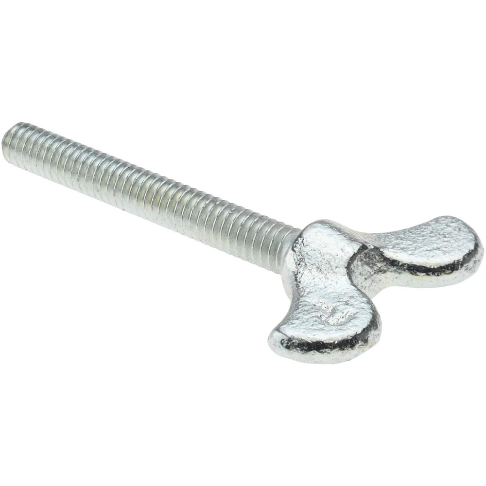 32510 Iron Thumb Screw: 1/4-20, 2" Length Under Head, Winged Head