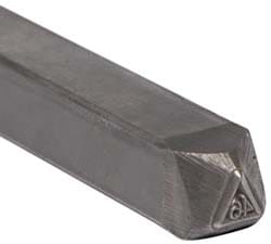 Made in USA - 3/16 Inch Character Size, 46 within a Triangle