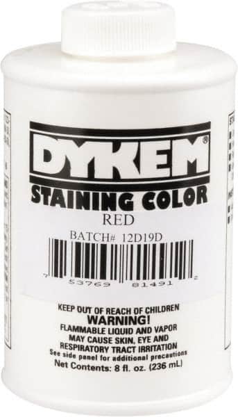 Dykem - 8 Ounce Red Staining Color - - MSC Supply