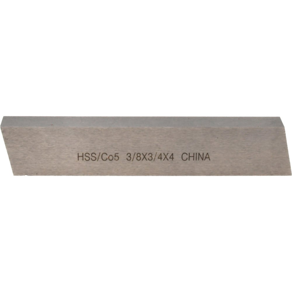 Tool Bit Blank: 3/8" Wide, 3/4" High, 4" OAL, M35 Cobalt, Rectangle
