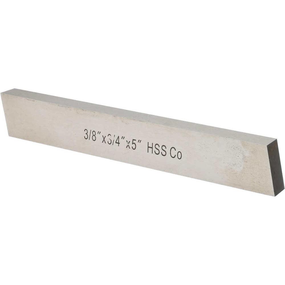 Tool Bit Blank: 3/8" Wide, 3/4" High, 5" OAL, M35 Cobalt, Rectangle