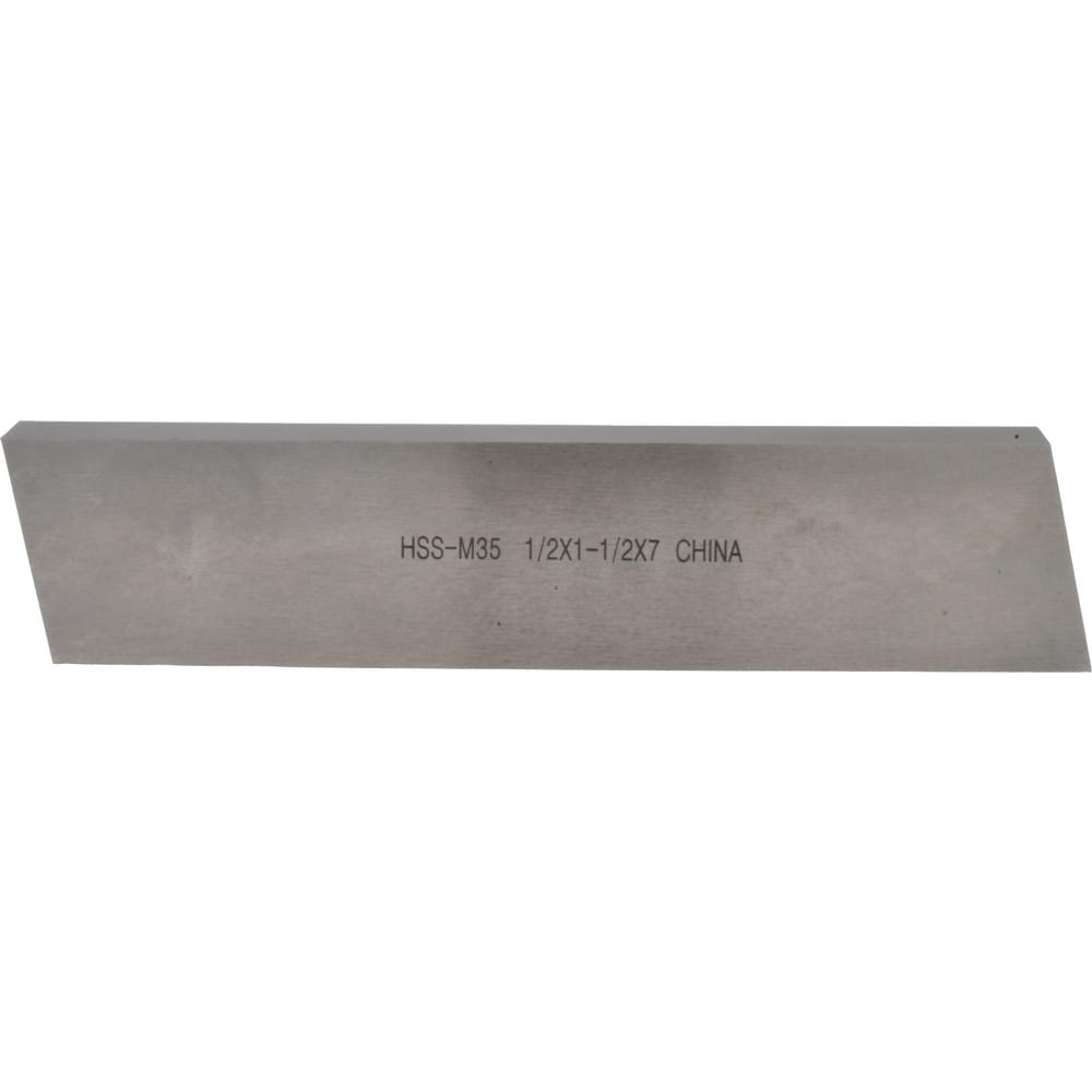 Tool Bit Blank: 1/2" Wide, 1-1/2" High, 7" OAL, M35 Cobalt, Rectangle