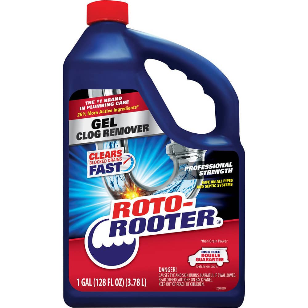 Roto-Rooter Gel Clog Remover is a fast and powerful drain and septic care product. Starts working immediately and comes with a superior strength gel power that removes standing water and all types of stubborn clogs, hair, soap scum and grease. Safe for us