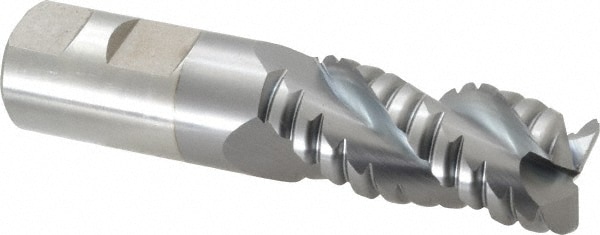 Cleveland C40041 Corner Radius End Mill: 1" Dia, 2" LOC, 0.12" Radius, 3 Flutes 