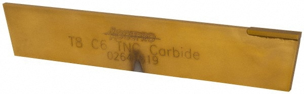 Made in USA T8-C6-TIN Cutoff Blade: Tapered, 3/16" Wide, 1-1/8" High, 6-1/2" Long Image