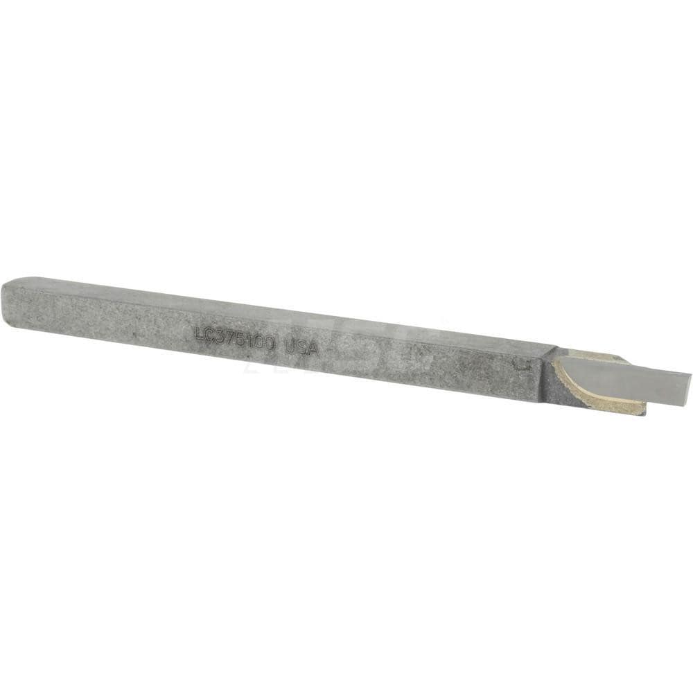 Single Point Tool Bit: 3/8'' Shank Width, 3/8'' Shank Height, Solid Carbide Tipped, LH, LC, Cut-Off & Grooving
