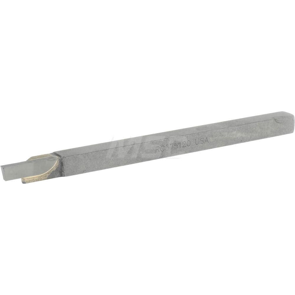 Single Point Tool Bit: 3/8'' Shank Width, 3/8'' Shank Height, Solid Carbide Tipped, RH, RC, Cut-Off & Grooving