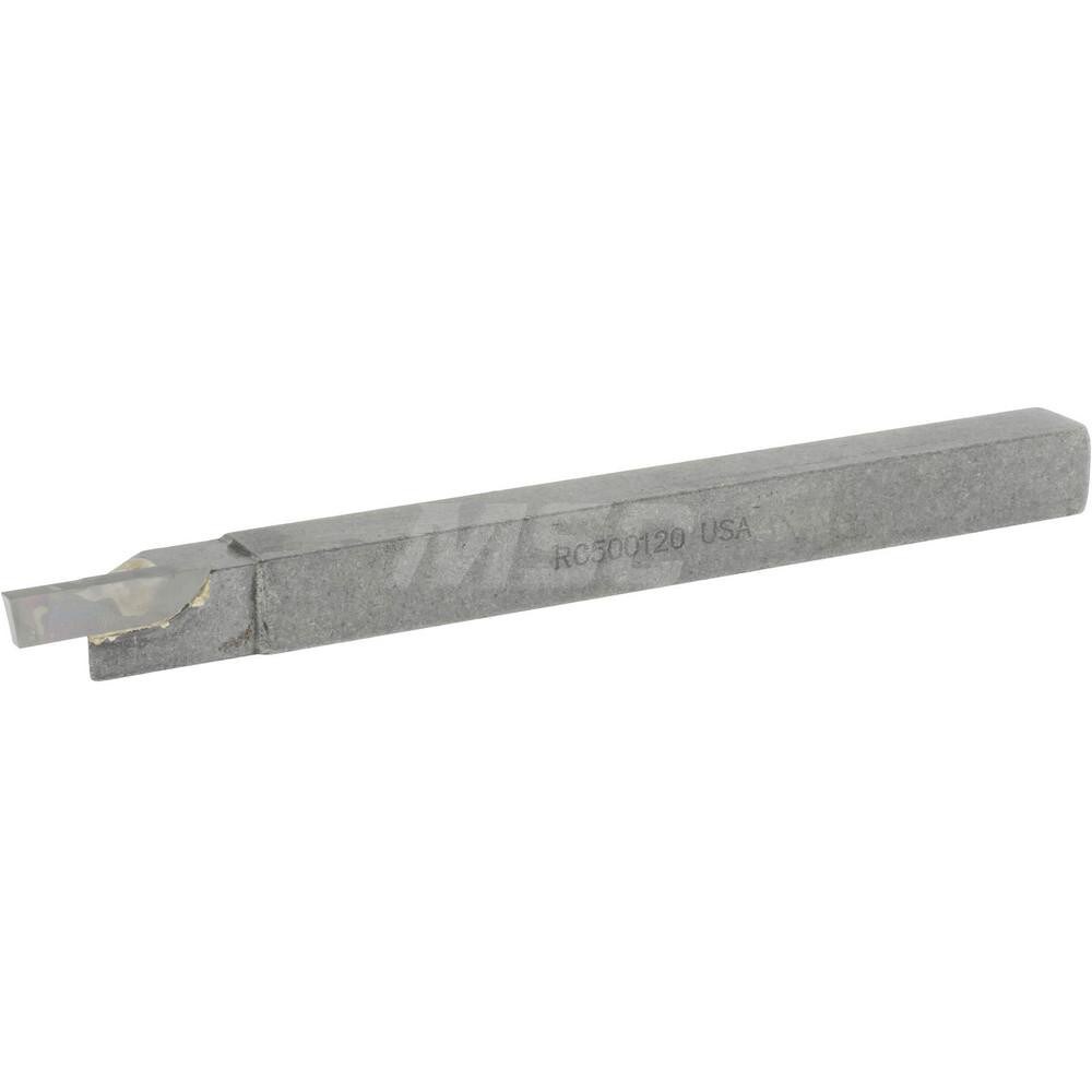 Single Point Tool Bit: 1/2'' Shank Width, 1/2'' Shank Height, Solid Carbide Tipped, RH, RC, Cut-Off & Grooving