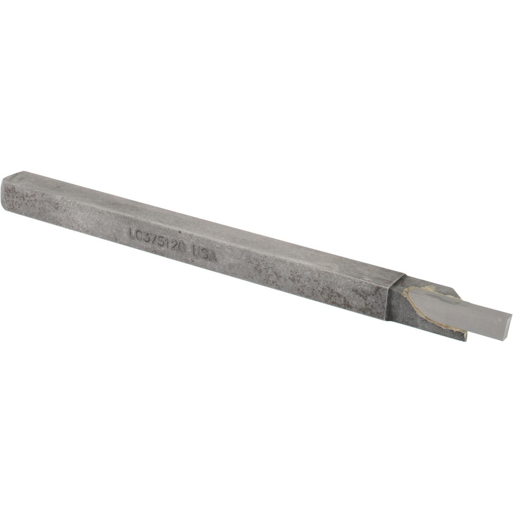 Single Point Tool Bit: 3/8'' Shank Width, 3/8'' Shank Height, Solid Carbide Tipped, LH, LC, Cut-Off & Grooving