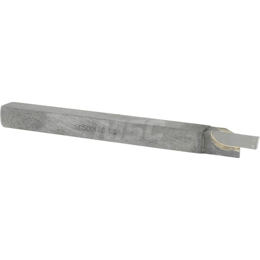 Single Point Tool Bit: 1/2'' Shank Width, 1/2'' Shank Height, Solid Carbide Tipped, LH, LC, Cut-Off & Grooving