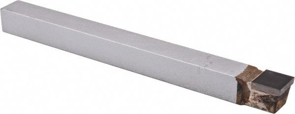 Single Point Tool Bit: 1/2'' Shank Width, 1/2'' Shank Height, Micrograin Solid Carbide Tipped, Neutral, C, Square Nose