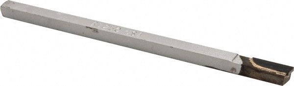 Single Point Tool Bit: 1/4'' Shank Width, 1/4'' Shank Height, Micrograin Solid Carbide Tipped, RH, RT, Turning