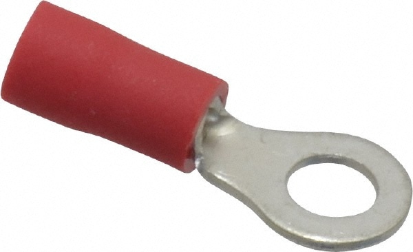 Circular Ring Terminal: Partially Insulated, 22 to 18 AWG, Crimp Connection