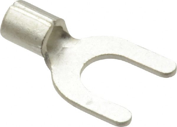 #10 Stud, 16 to 14 AWG Compatible, Noninsulated, Crimp Connection, Standard Fork Terminal