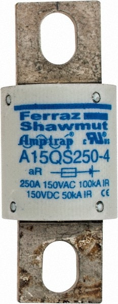 Ferraz Shawmut A15QS250-4 Blade Fast-Acting Fuse: A15QS, 250 A, 28.7 mm Dia 