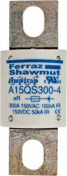 Ferraz Shawmut A15QS300-4 Blade Fast-Acting Fuse: 300 A, 28.7 mm Dia 