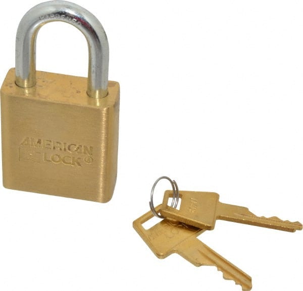 American Lock A20 Padlock: Steel, Keyed Different, 1-3/4" Wide 