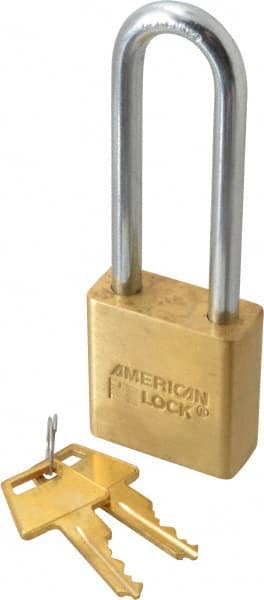 American Lock A22KA47387 Padlock: Steel, Keyed Alike, 1-3/4" Wide 