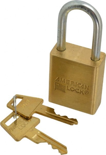 American Lock A41 Padlock: Steel, Keyed Different, 1-1/2" Wide 