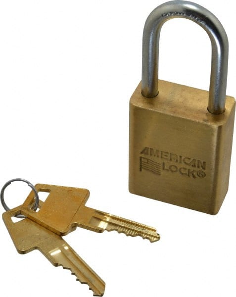 American Lock A41KA44376 Padlock: Steel, Keyed Alike, 1-1/2" Wide 