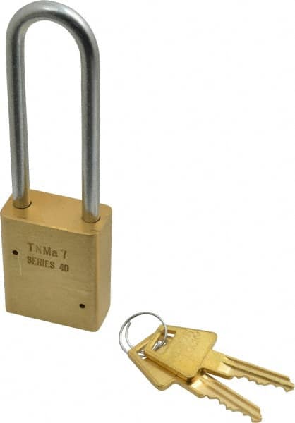 American Lock A42KA43278 Padlock: Steel, Keyed Alike, 1-1/2" Wide 
