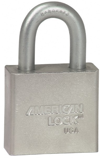 American Lock A7260KA17412 Padlock: Steel, Keyed Alike, 2" Wide, Chrome-Plated 