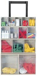 Quantum Storage - 42 Compartment Gray Frame with Clear Bin Small Parts Complete  Frame with Tip Out Bins - 92493048 - MSC Industrial Supply