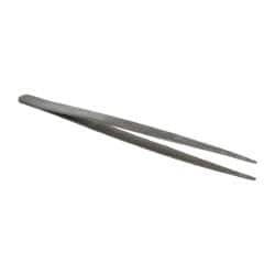 Diamond Tweezer: Steel, Broad Point Tip, 5-11/16" OAL