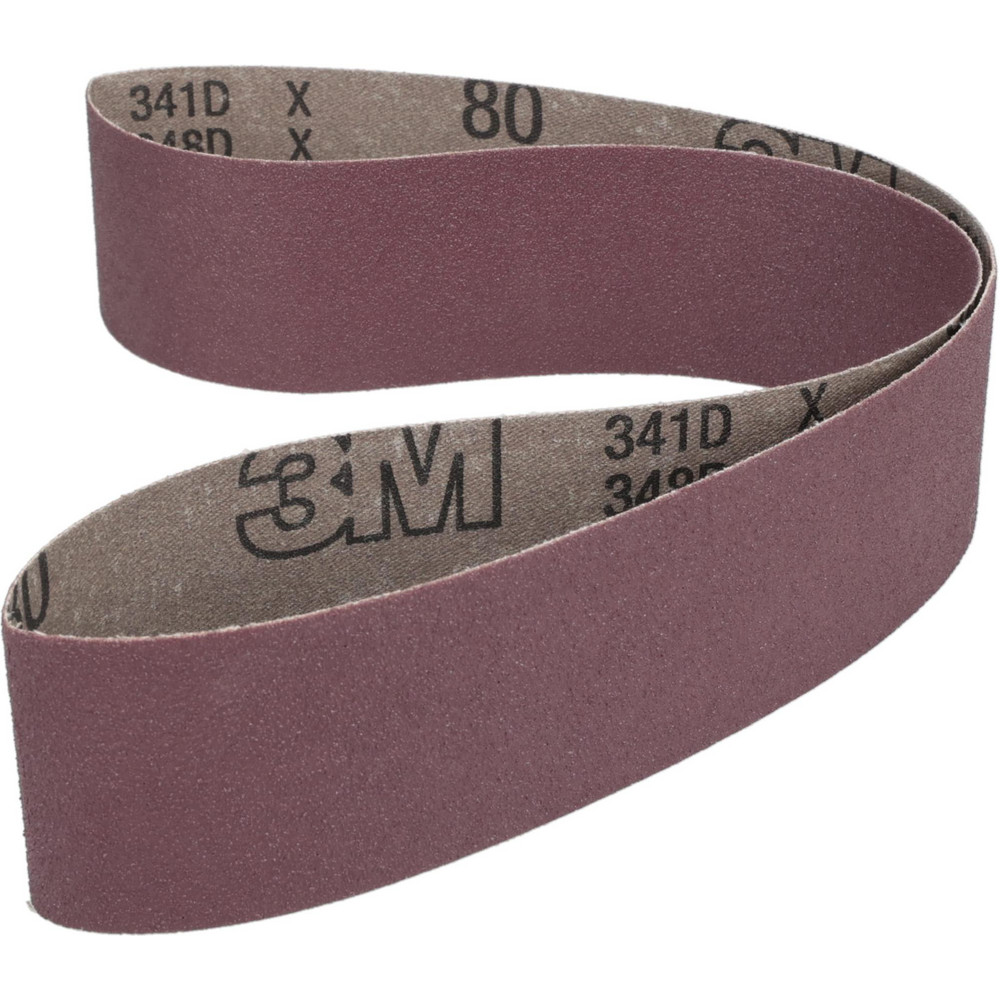 3M Abrasive Belt 2" Wide, 36" OAL, 80 Grit, Aluminum Oxide MSC Direct