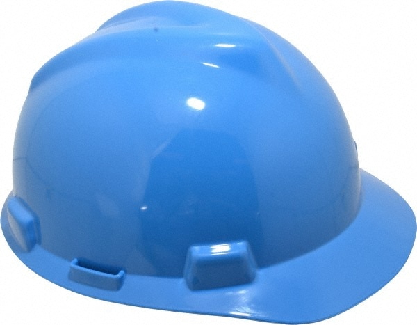 Hard Hat: Impact Resistant, V-Gard Slotted Cap, Type 1, Class E, 4-Point Suspension