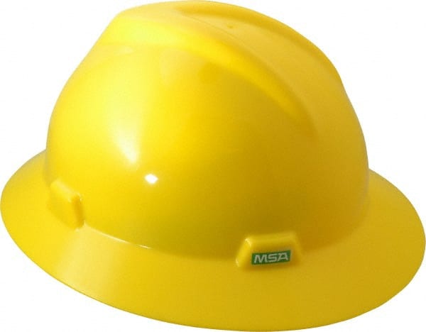 MSA 10058318 Hard Hat: Impact Resistant, Full Brim, Type 1, Class E, 8-Point Suspension 