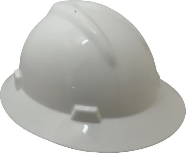 MSA 10058321 Hard Hat: Impact Resistant, Full Brim, Type 1, Class E, 8-Point Suspension 