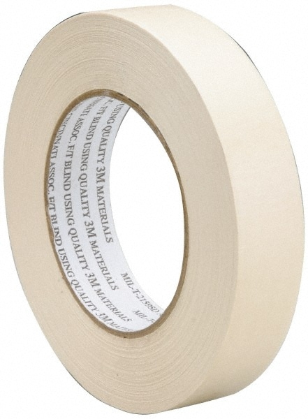 Packing Tape: 1/2" Wide, White, Rubber Adhesive